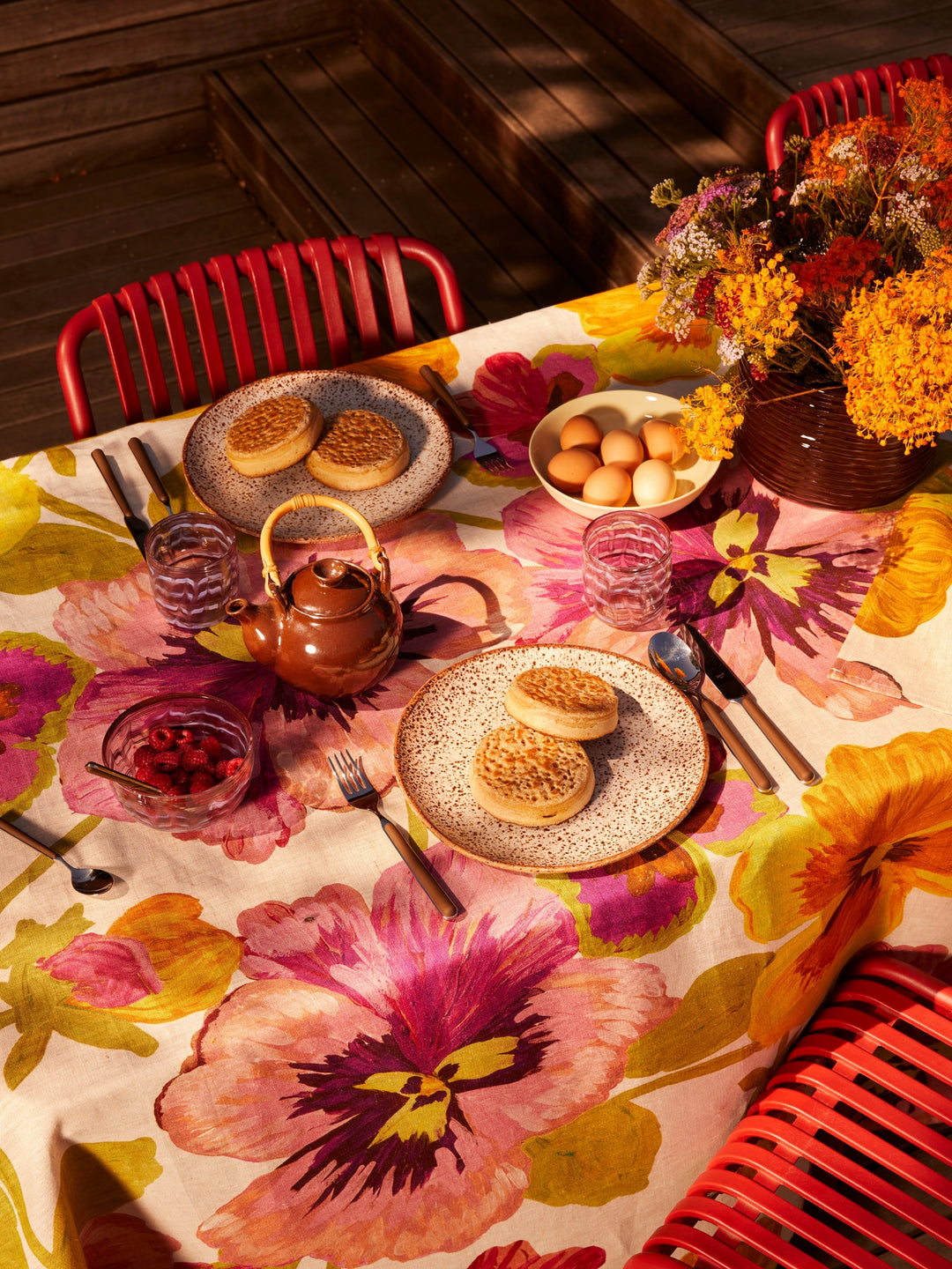 Pansies Multi Tablecloth