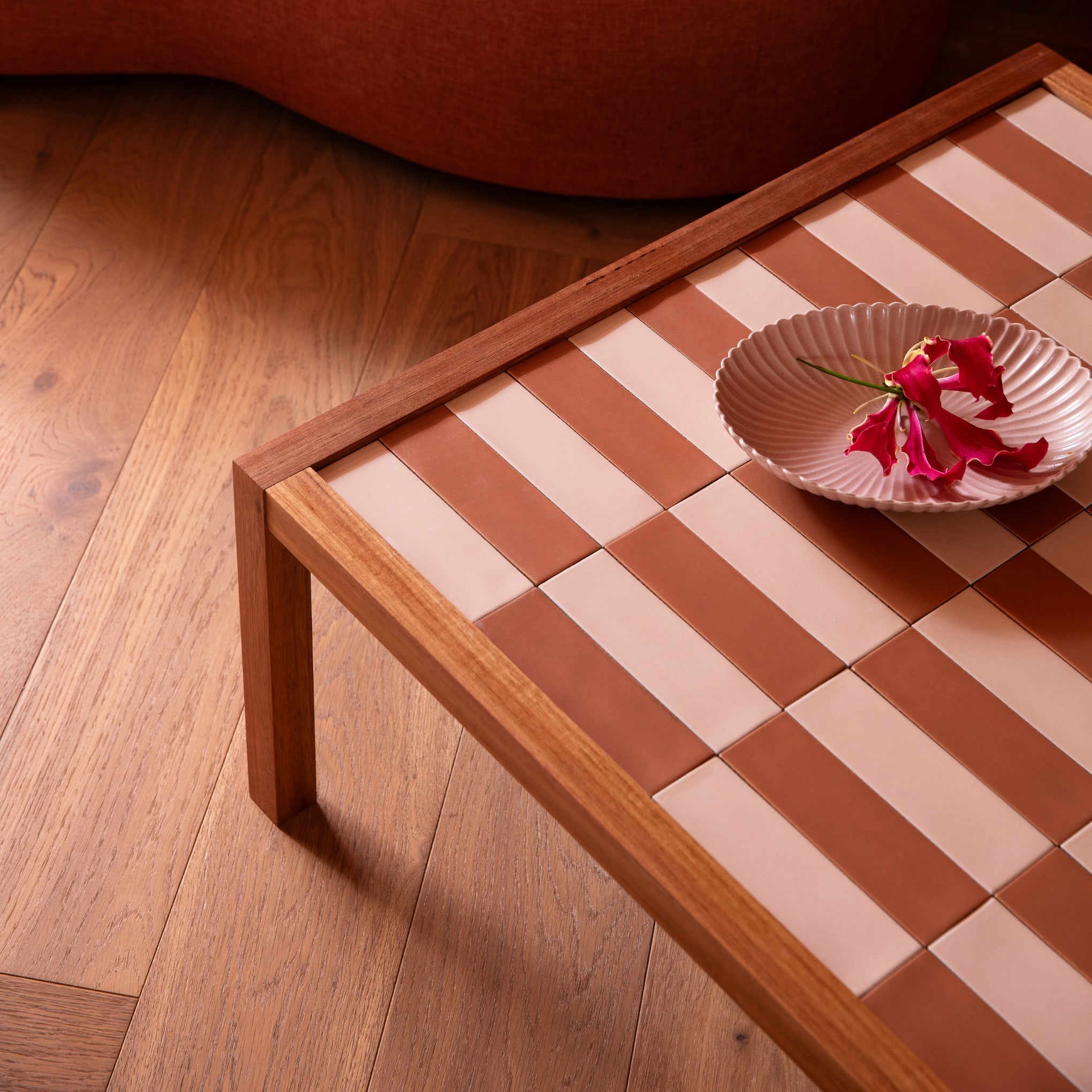 Tiled Coffee Table Blush Terracotta