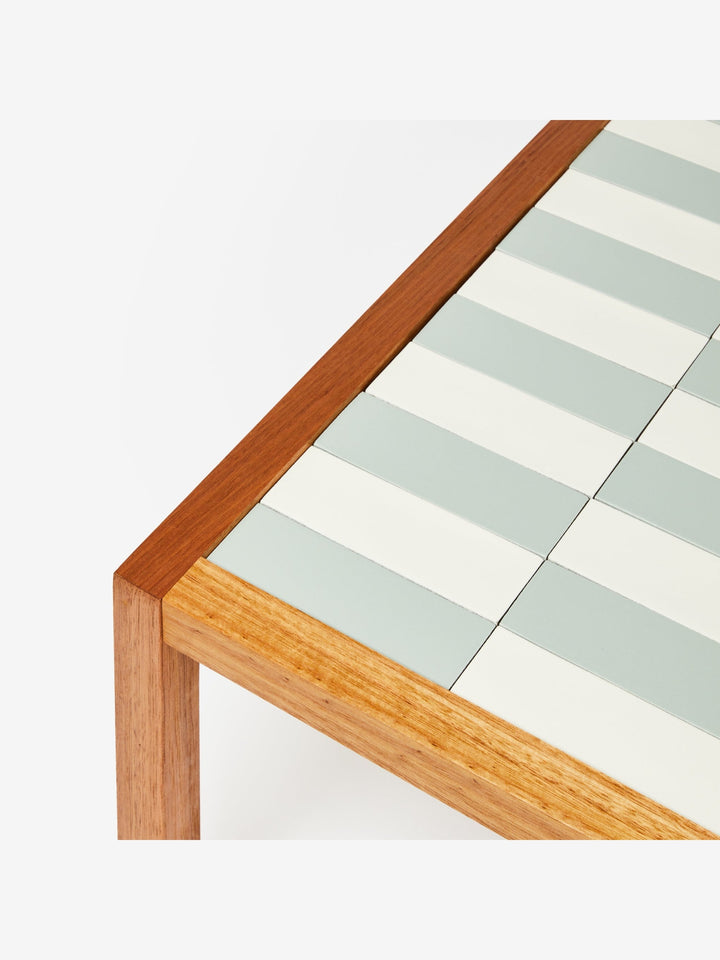 Tiled Coffee Table White Blue