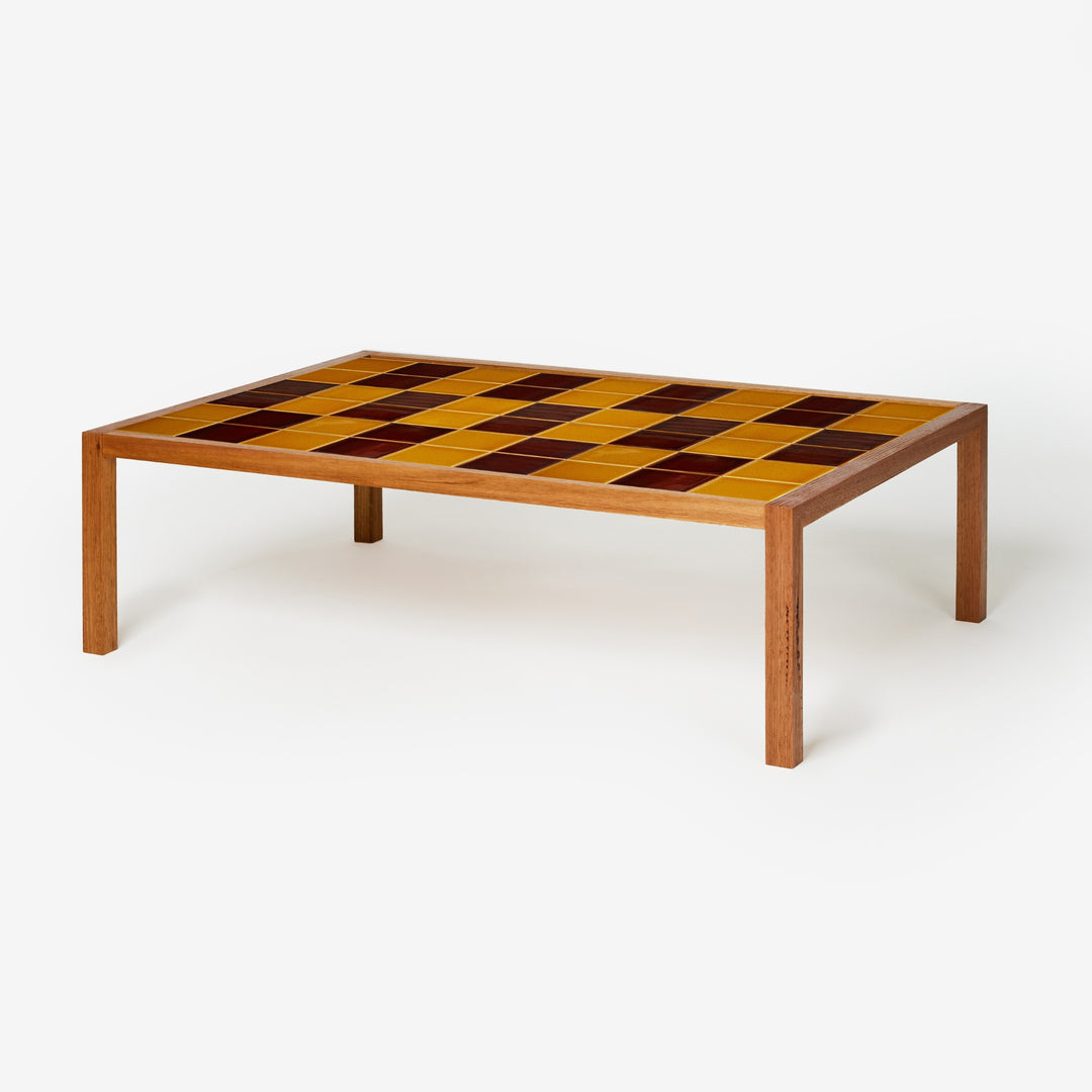 Tiled Coffee Table Chocolate Mustard | Coffee Tables