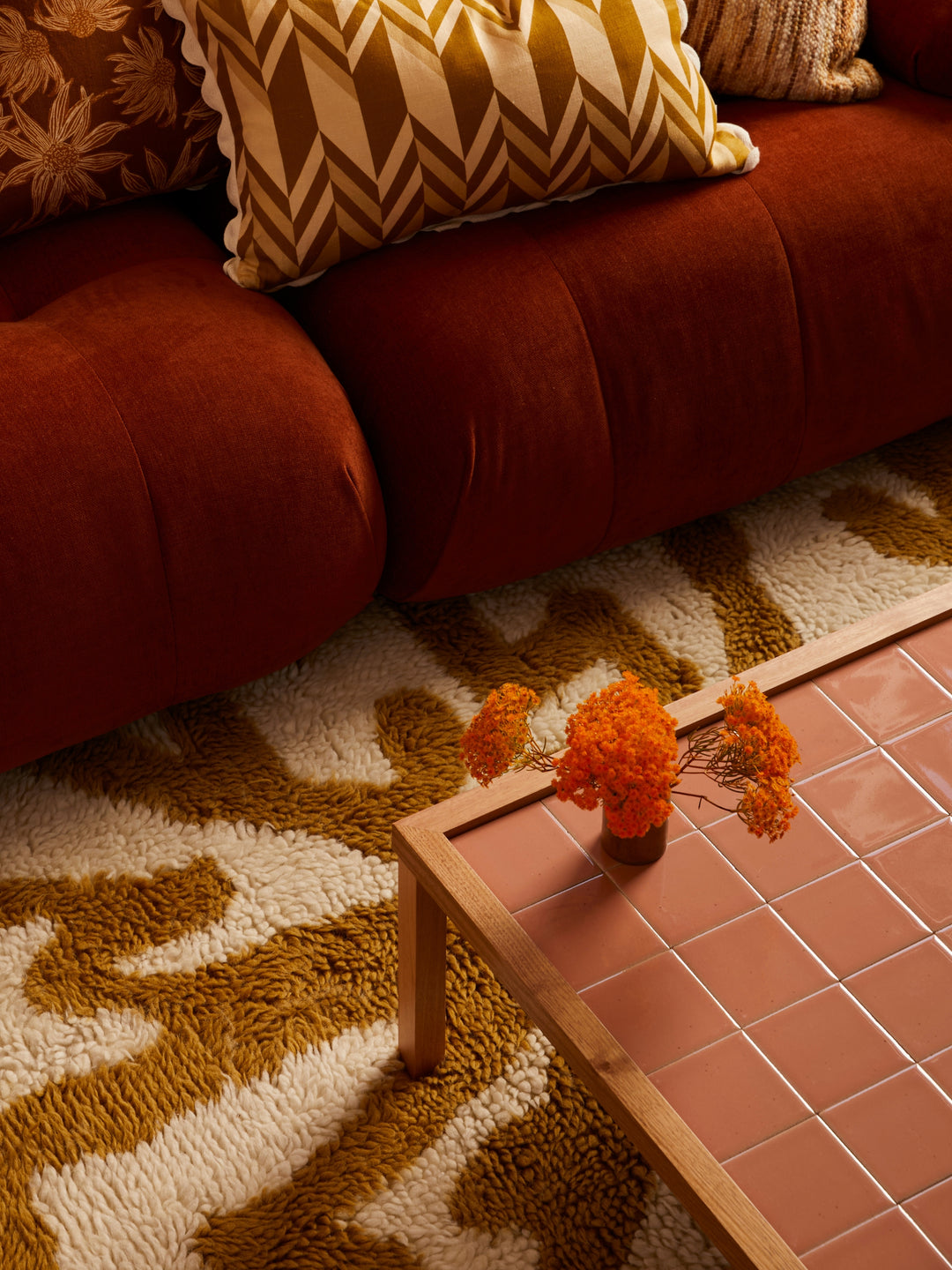 Tiled Coffee Table Pink