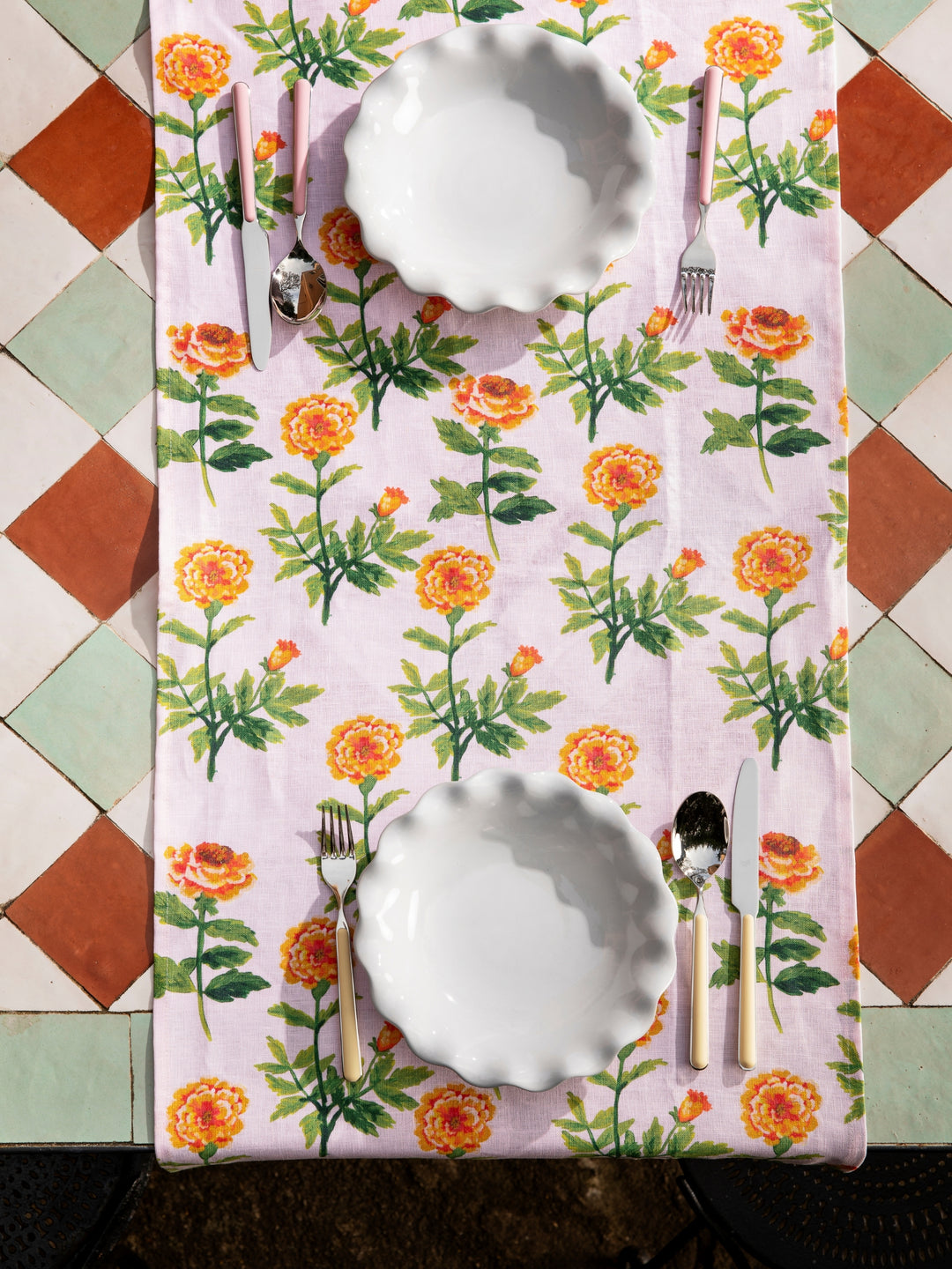 Petite Lani Floral Pink Table Runner