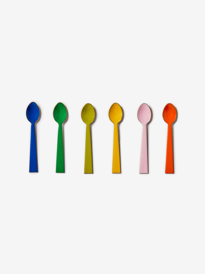Enamel Teaspoon Set 'In The Garden'