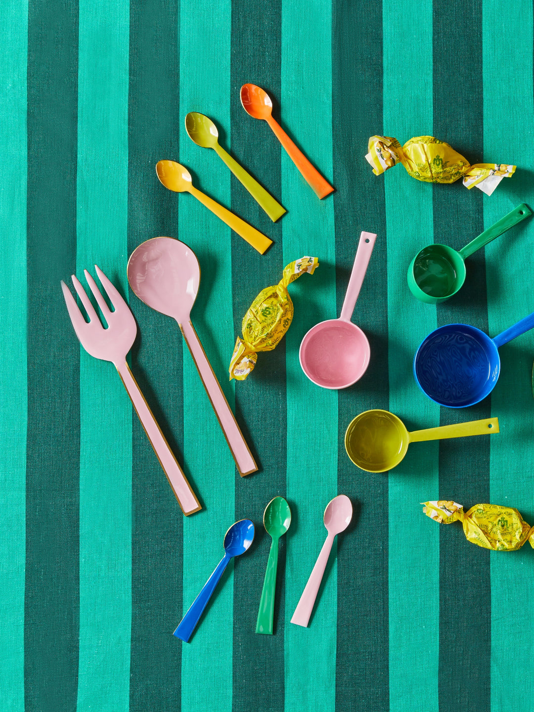 Enamel Teaspoon Set 'In The Garden'