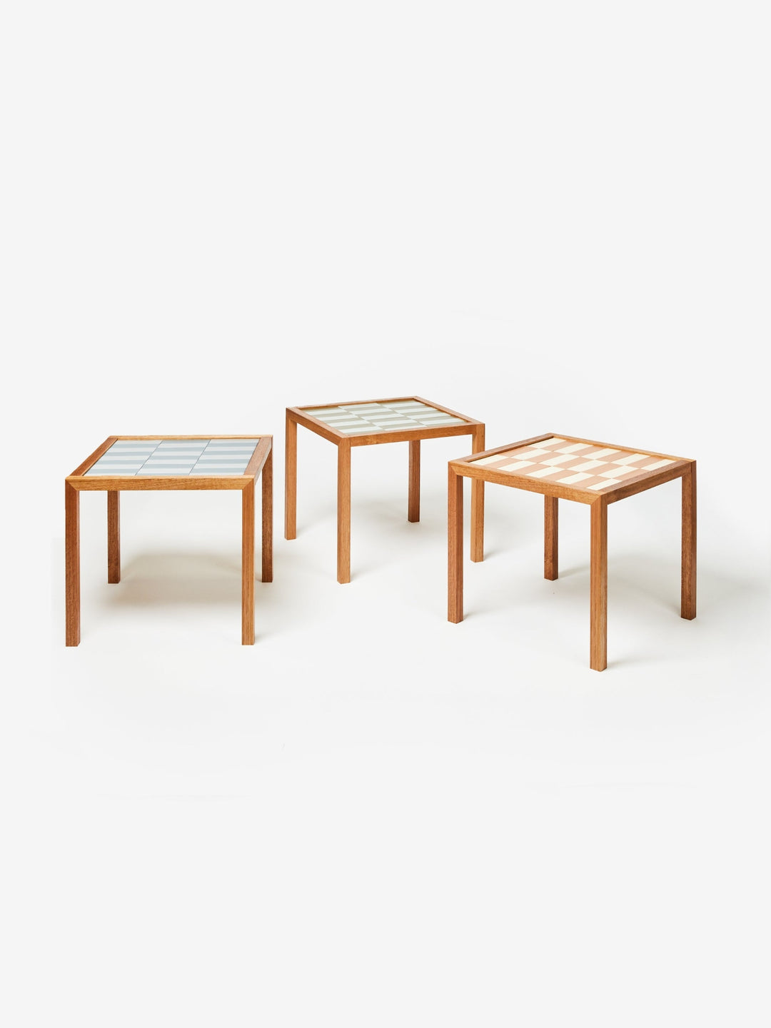 Tiled Side Table Blush Terracotta