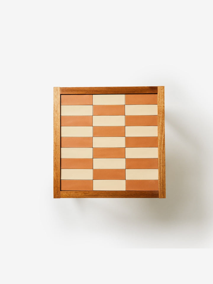 Tiled Side Table Blush Terracotta