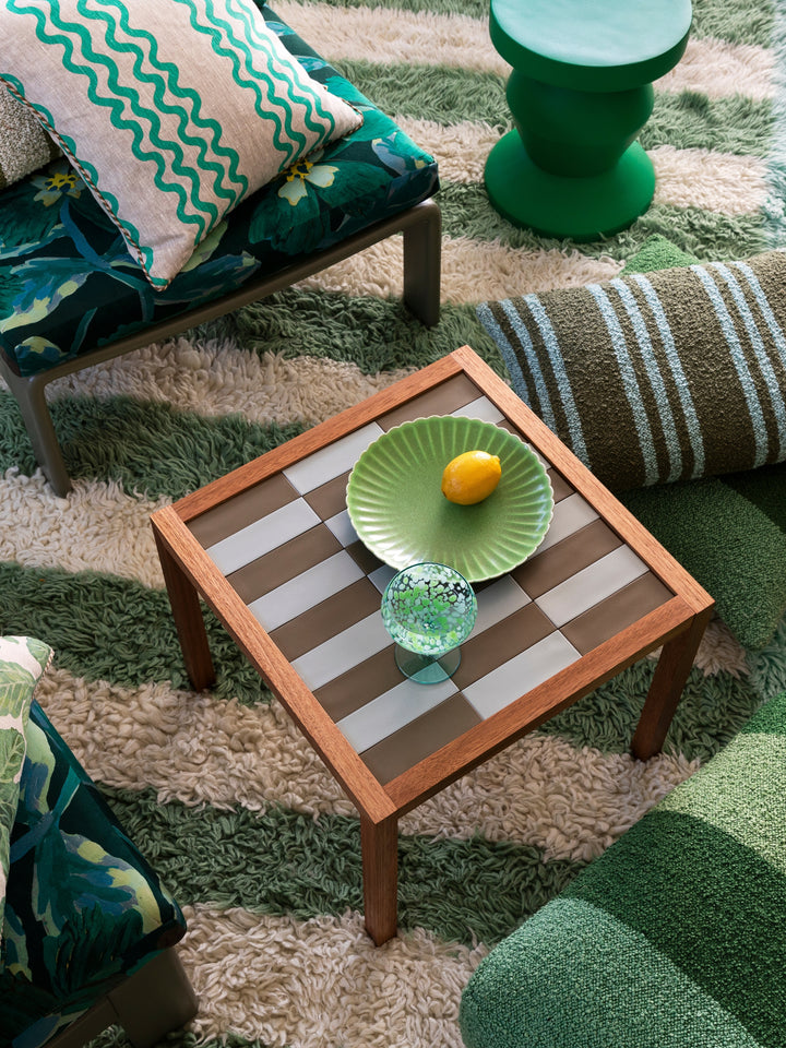 Tiled Side Table Blue Green