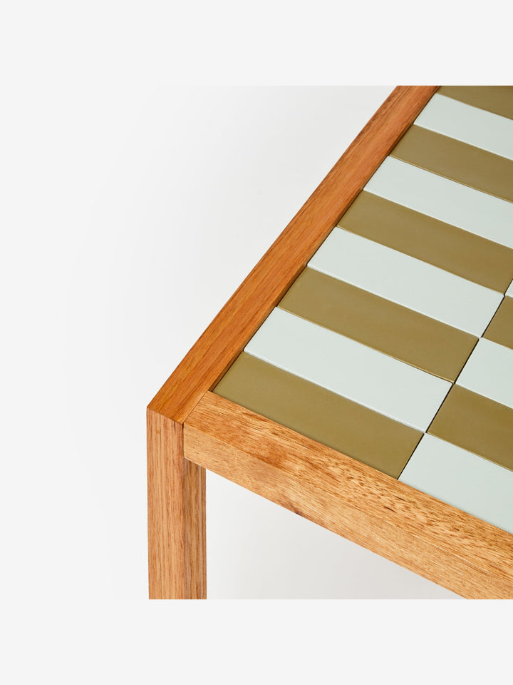 Tiled Side Table Blue Green