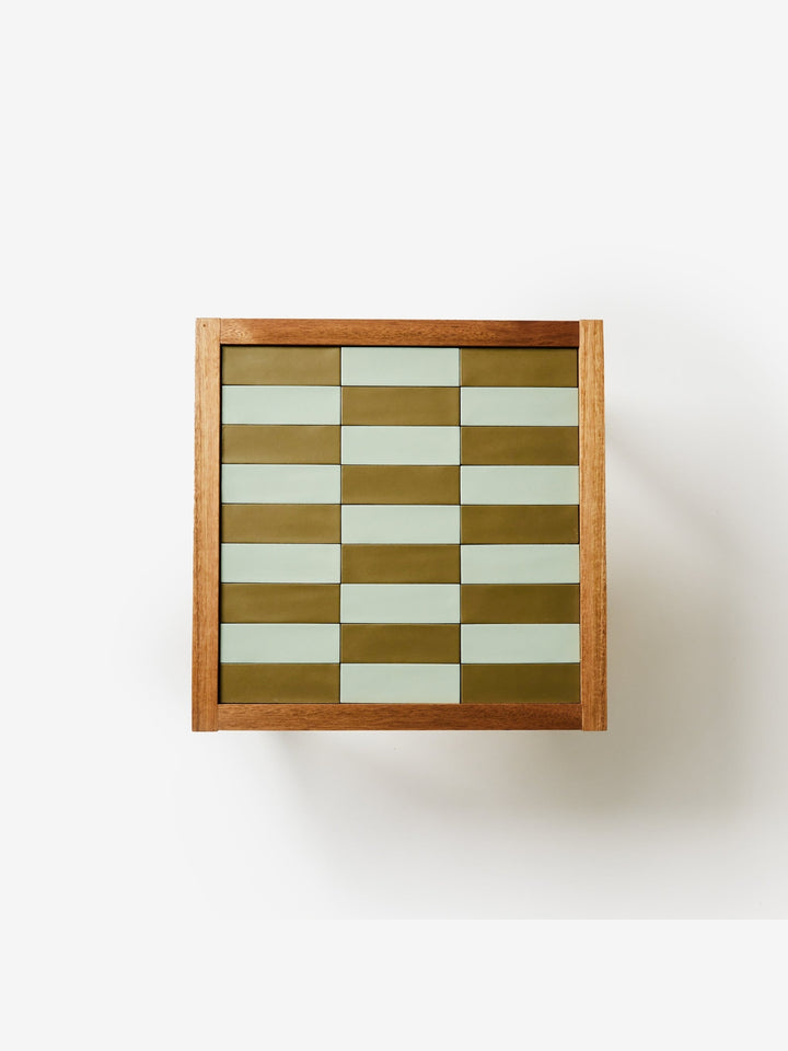 Tiled Side Table Blue Green