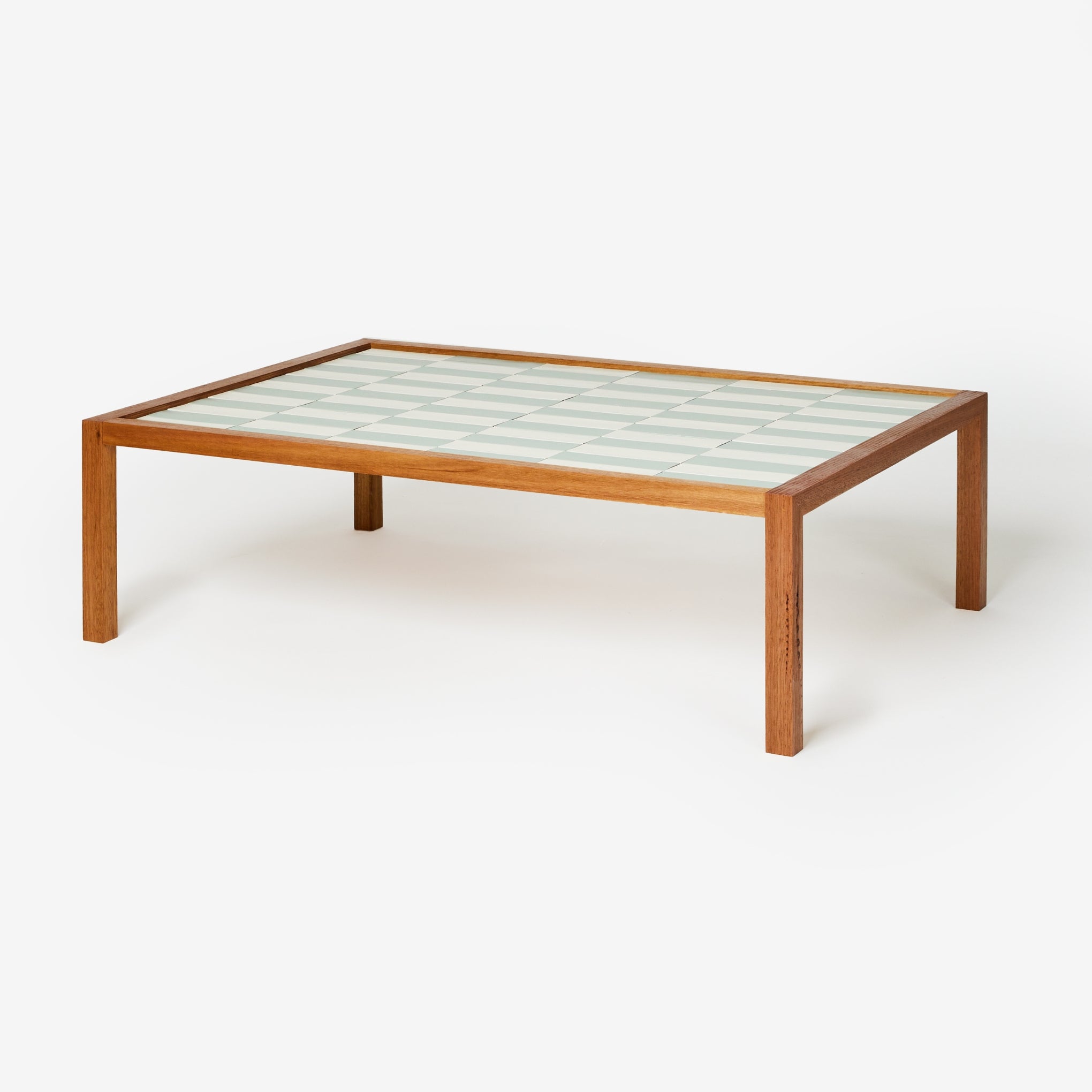 Tiled Coffee Table White Blue