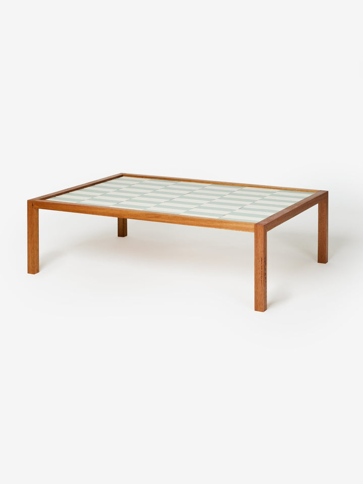 Tiled Coffee Table White Blue