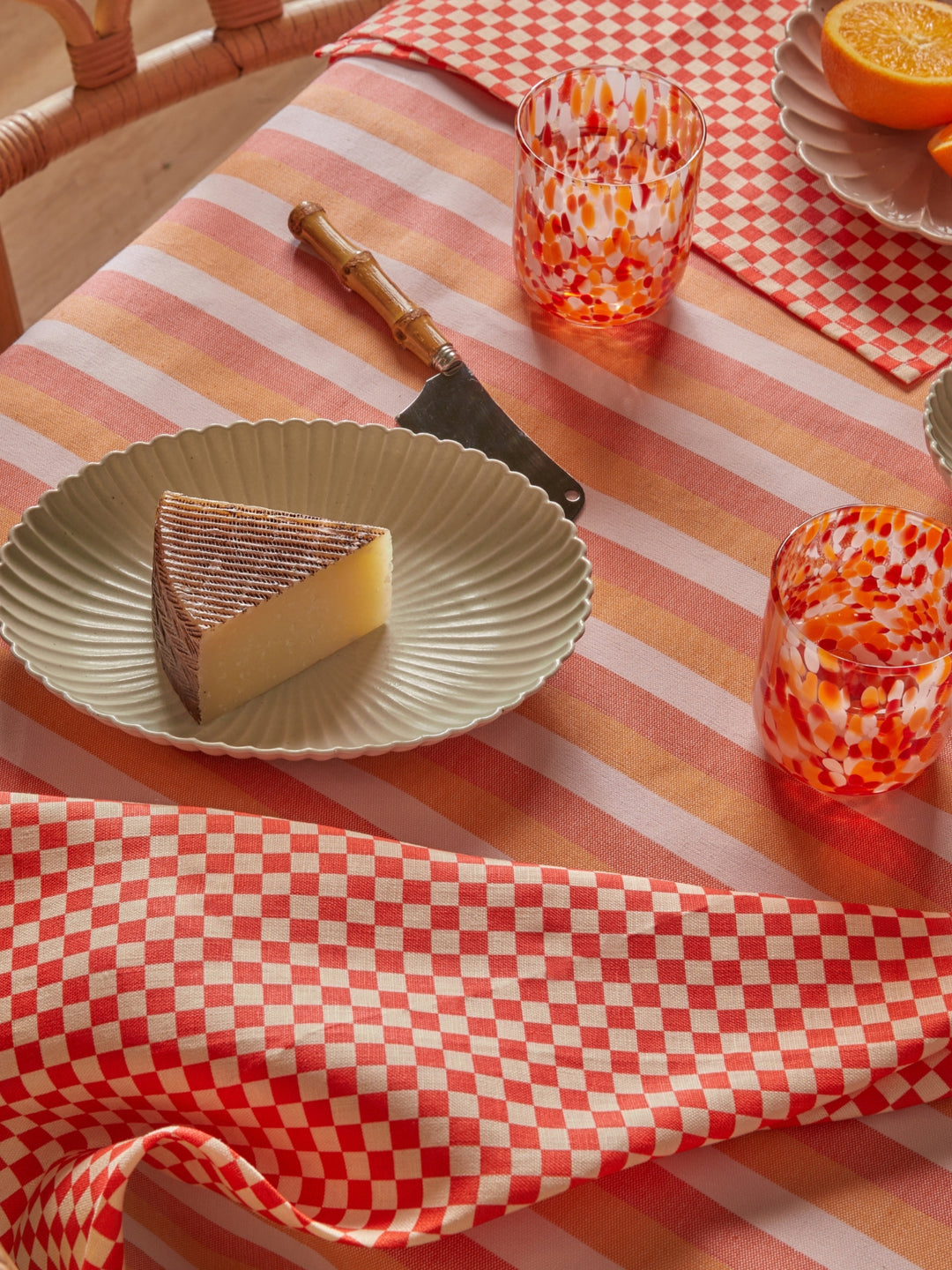 Tiny Checkers Red Tea Towel - Almost Perfect