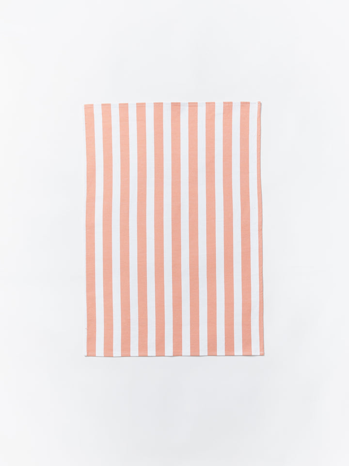 Woven Stripe Pink Tea Towel - Almost Perfect