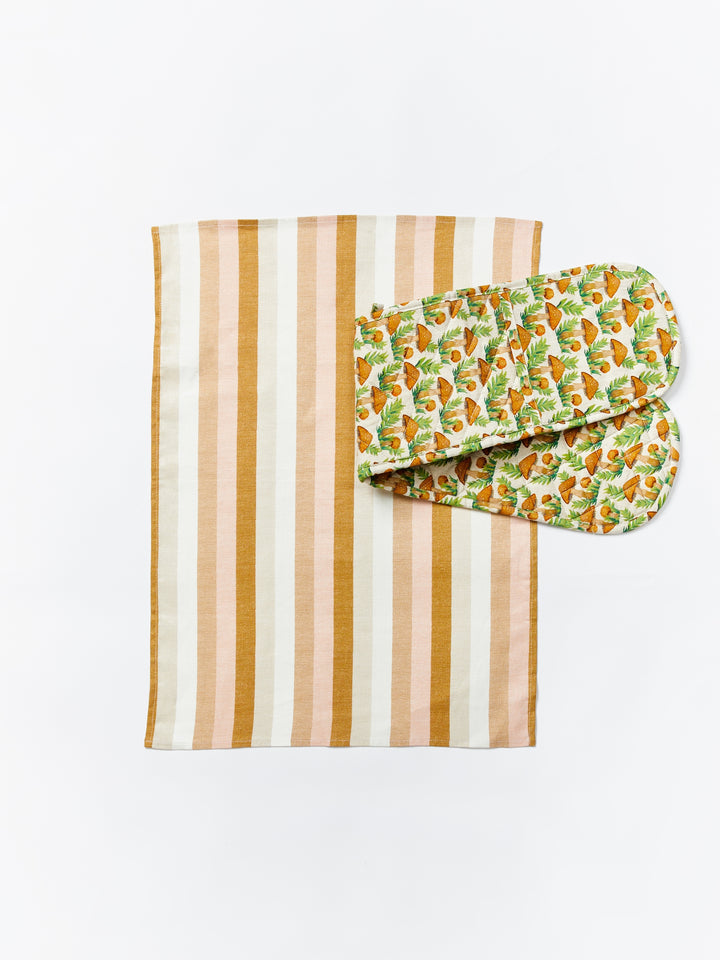 Florence Stripe Wheat Tea Towel - Almost Perfect