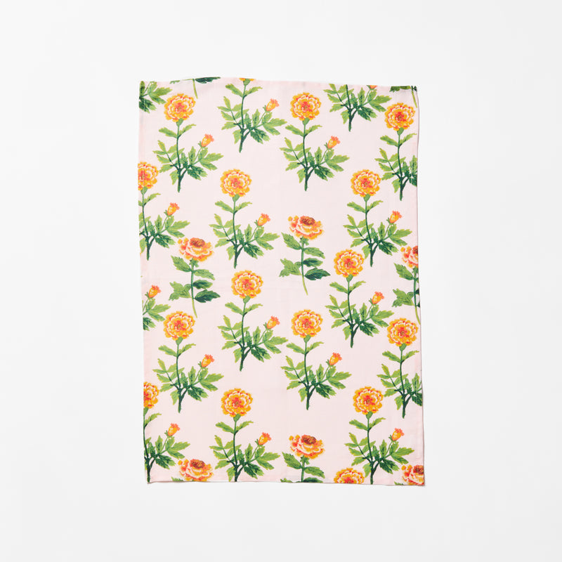 Petite Lani Floral Pink Tea Towel