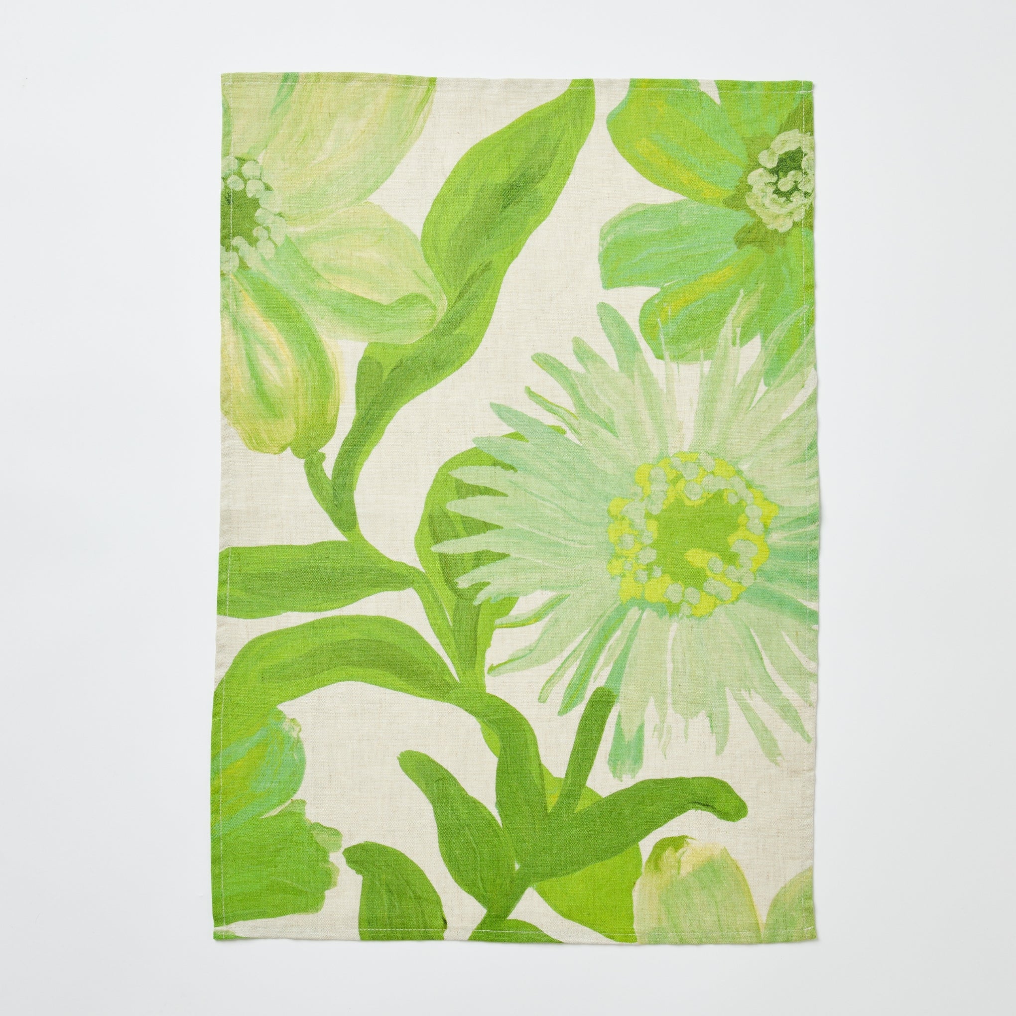 Cornflower Green Tea Towel