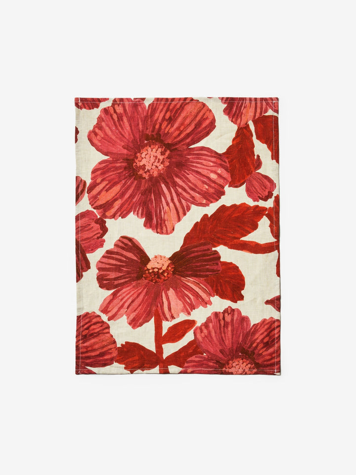 Leon Cerise Tea Towel