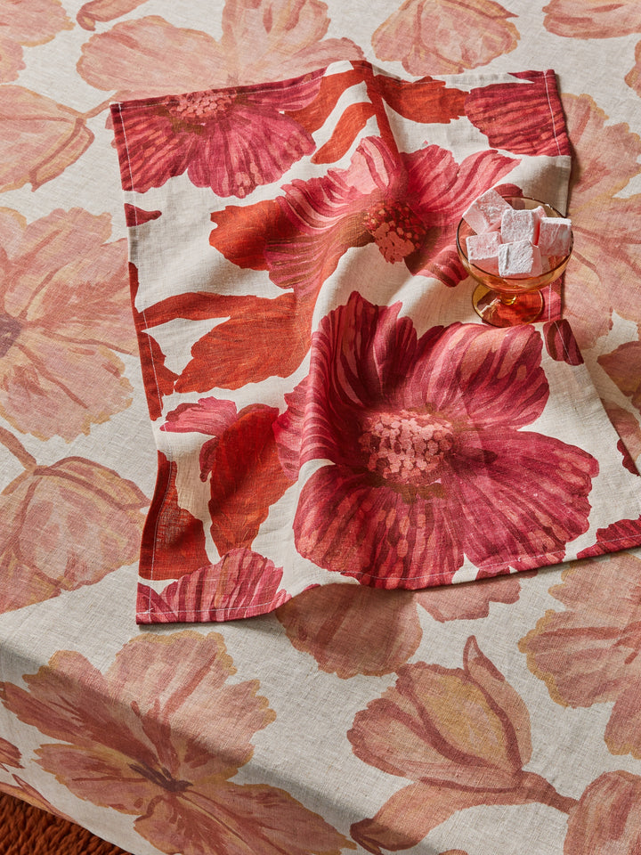 Leon Cerise Tea Towel