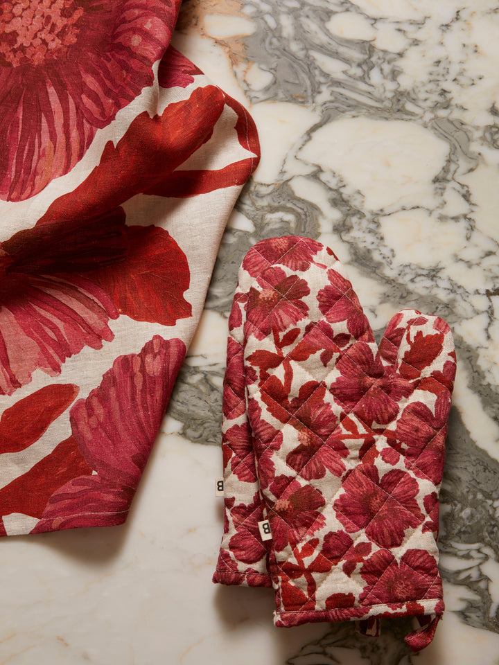 Leon Cerise Tea Towel