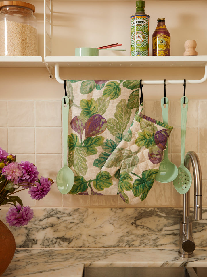 Figgy Green Tea Towel