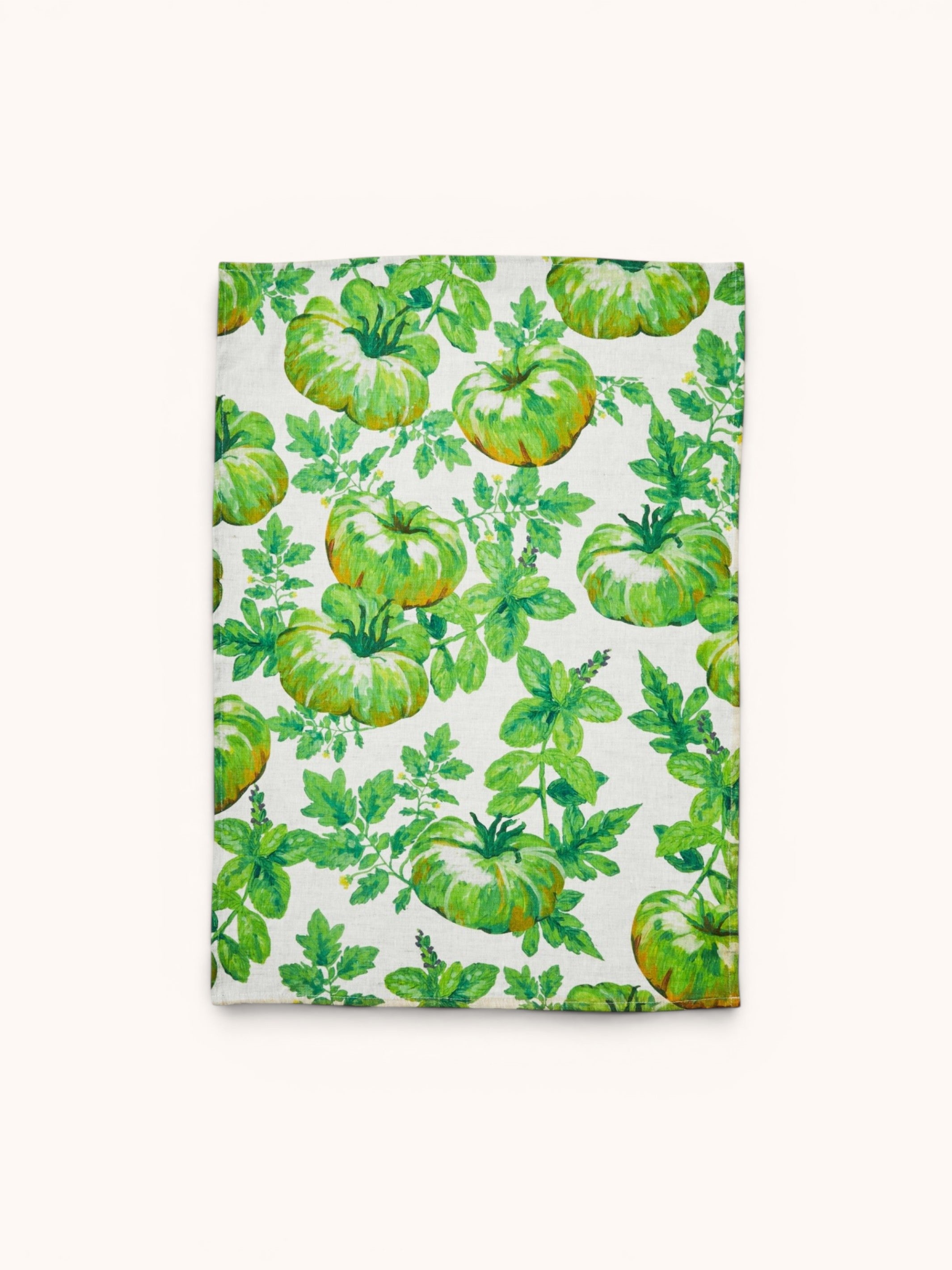 Heirloom Green Linen Tea Towel - Almost Perfect