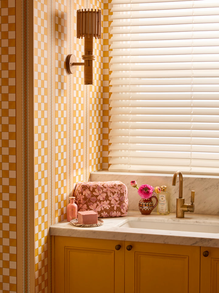 Violet Tan Large Toiletry Bag