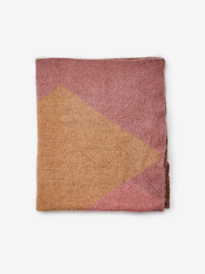 Geometric Pink Mohair Throw