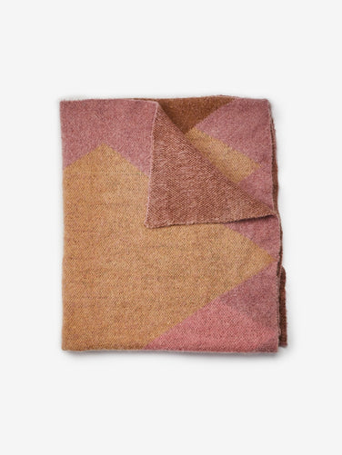 Geometric Pink Mohair Throw