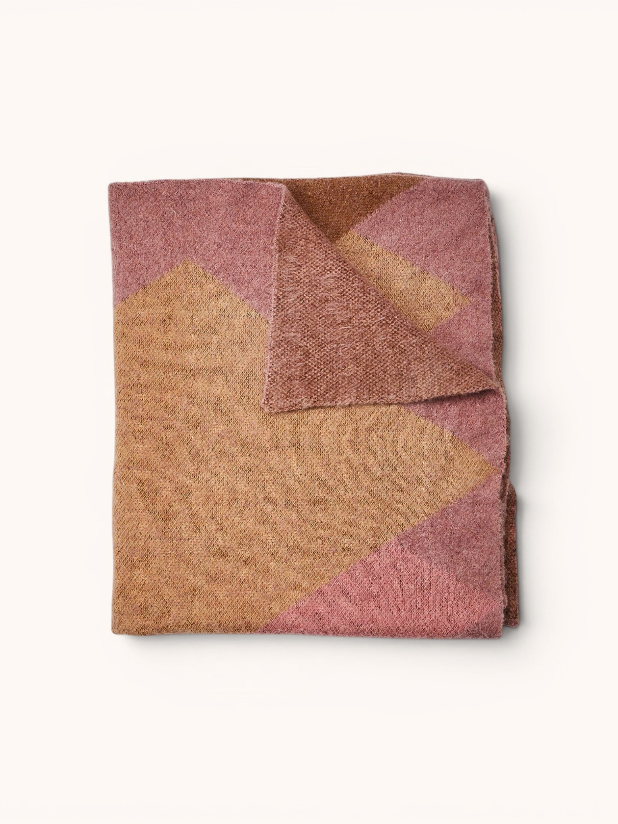 Geometric Pink Mohair Throw