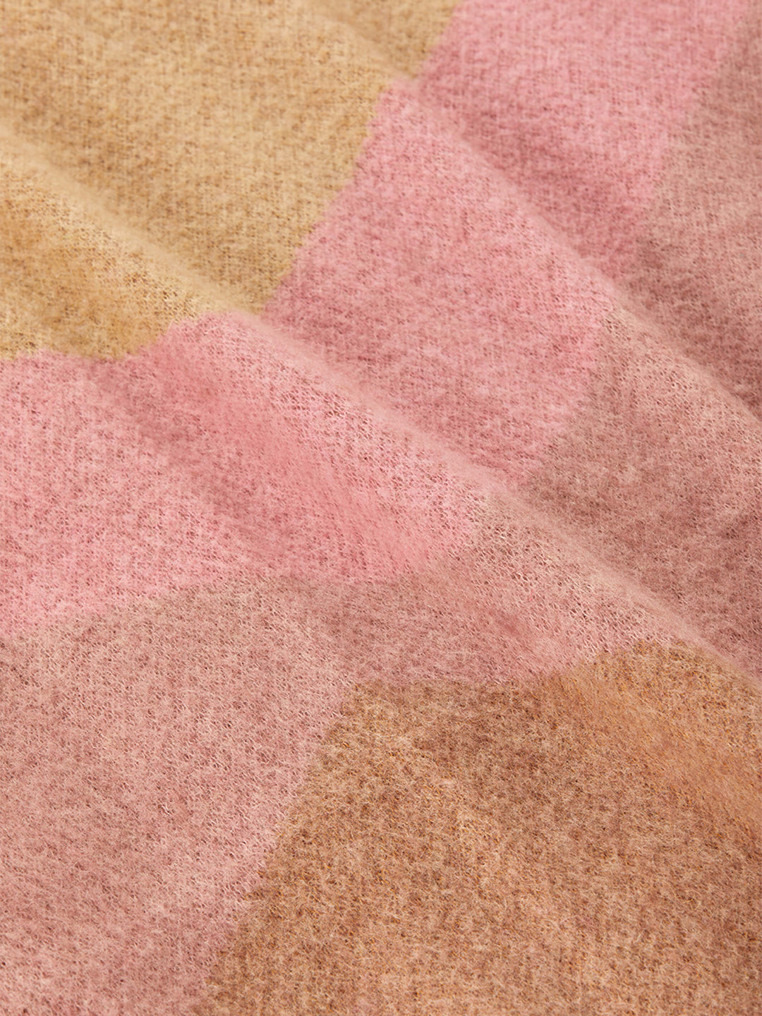 Geometric Pink Mohair Throw