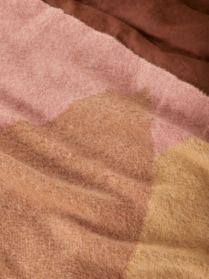 Geometric Pink Mohair Throw