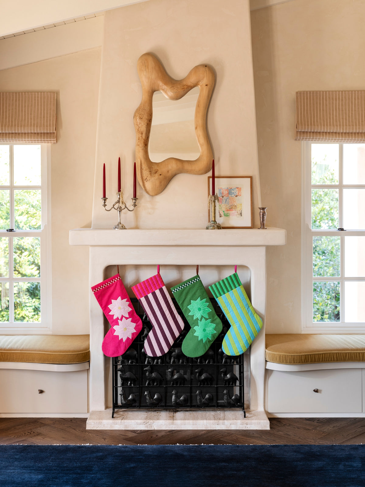 Stripe Green Christmas Stocking