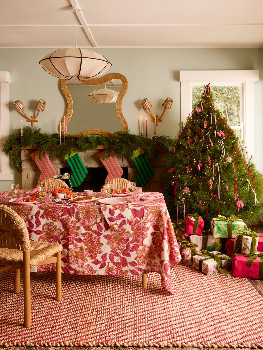 Stripe Verde Christmas Stocking