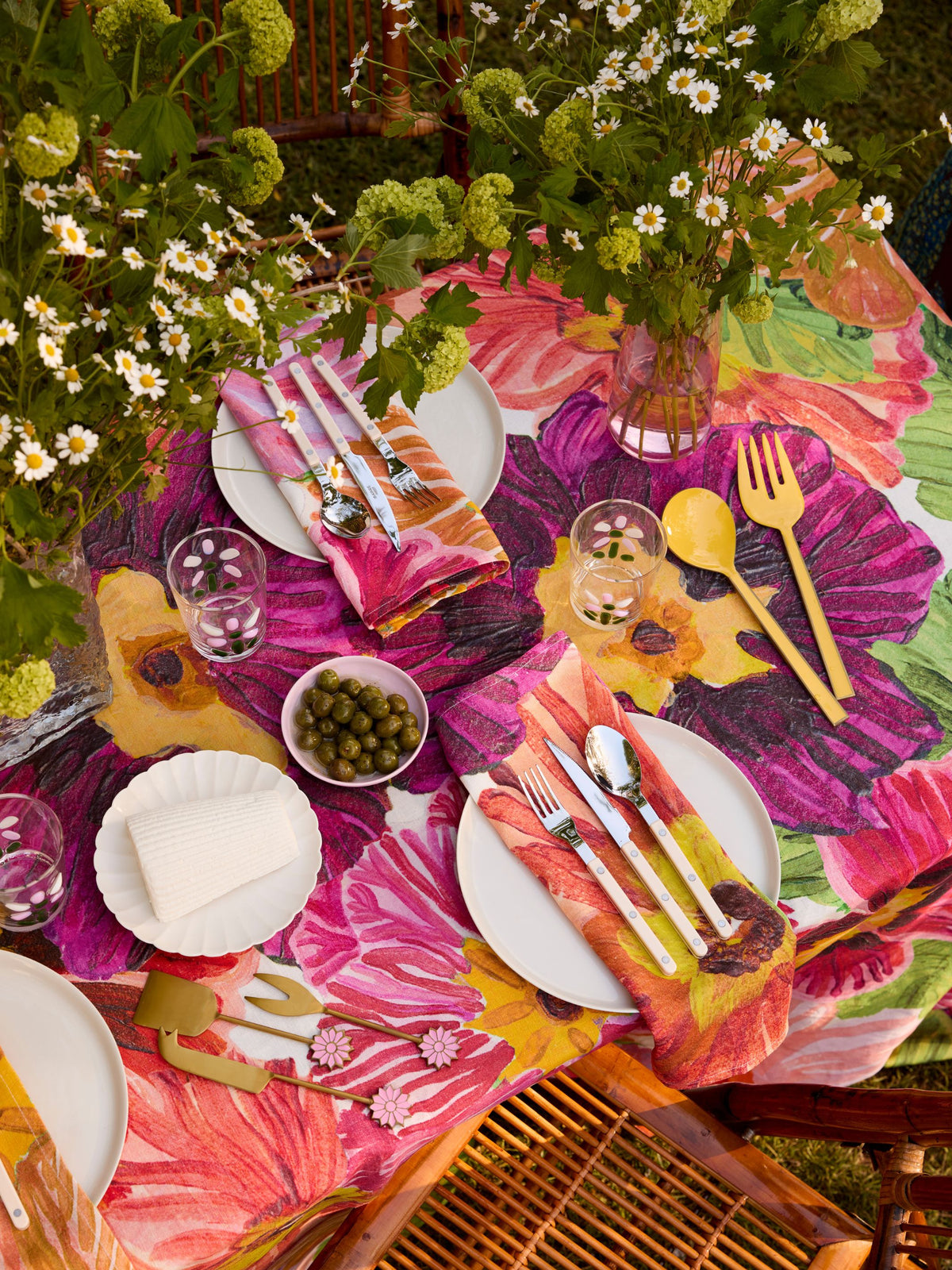 Sunny Enamel Salad Servers
