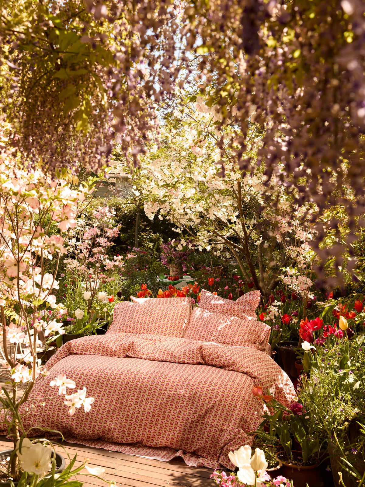 Petit Madeline Pink Linen European Pillowcases
