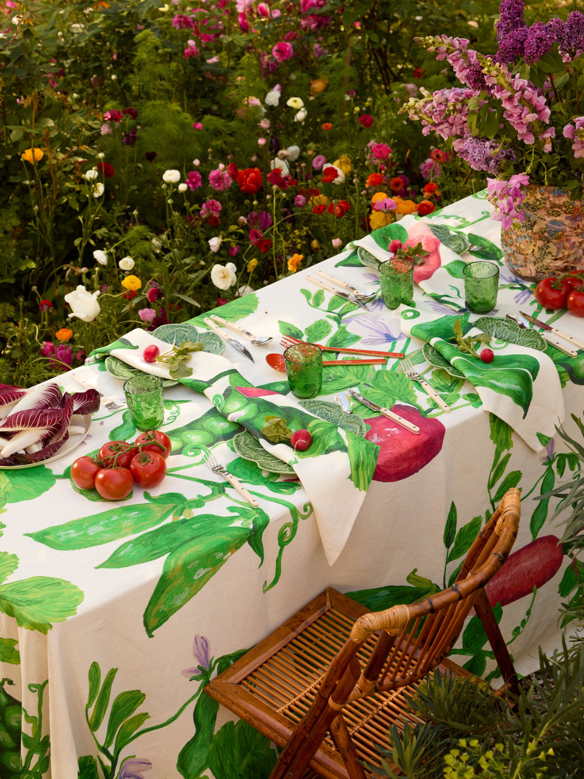 Radish Multi Linen Tablecloth