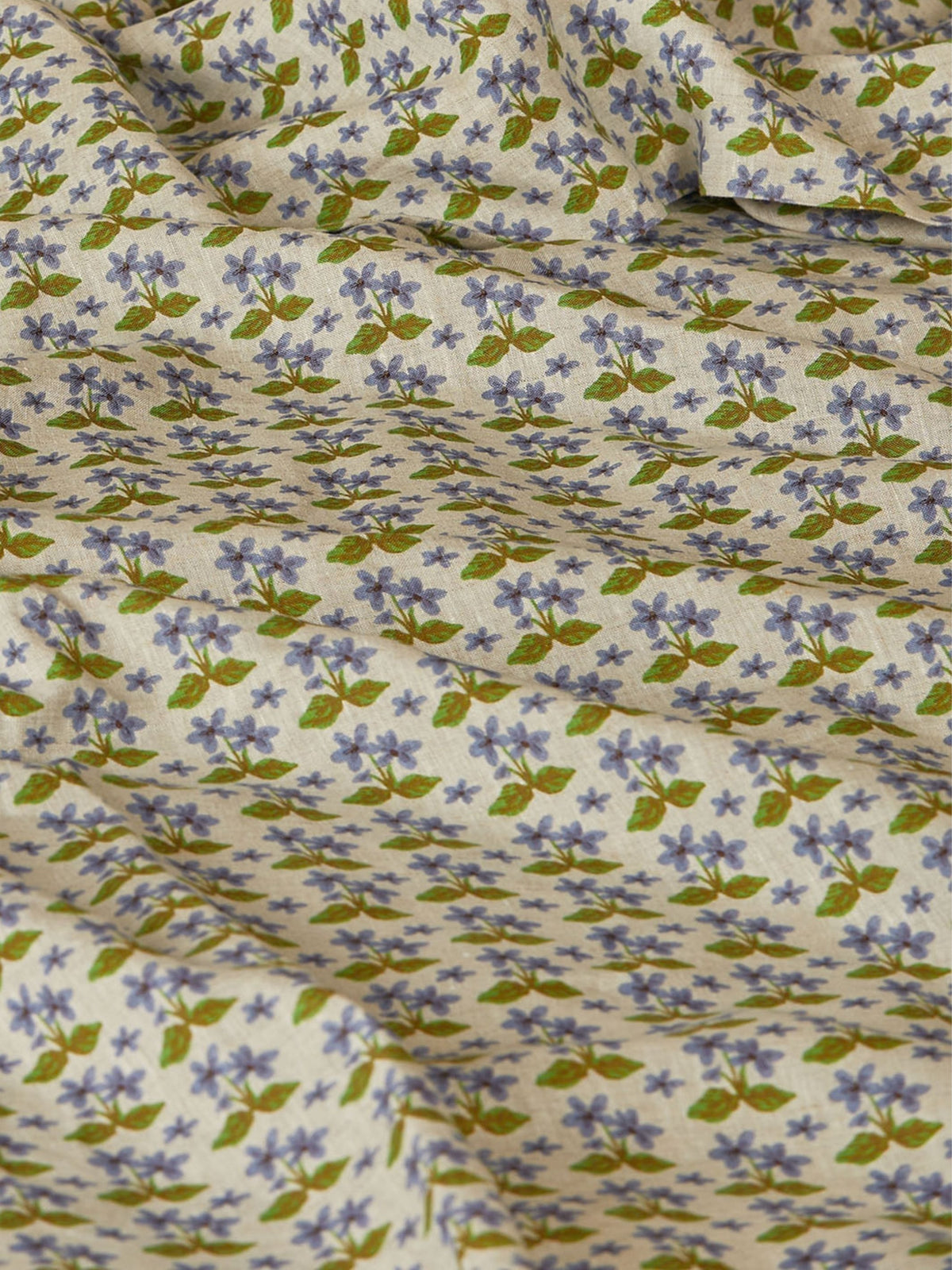 Petit Madeline Blue Linen Fitted Sheet
