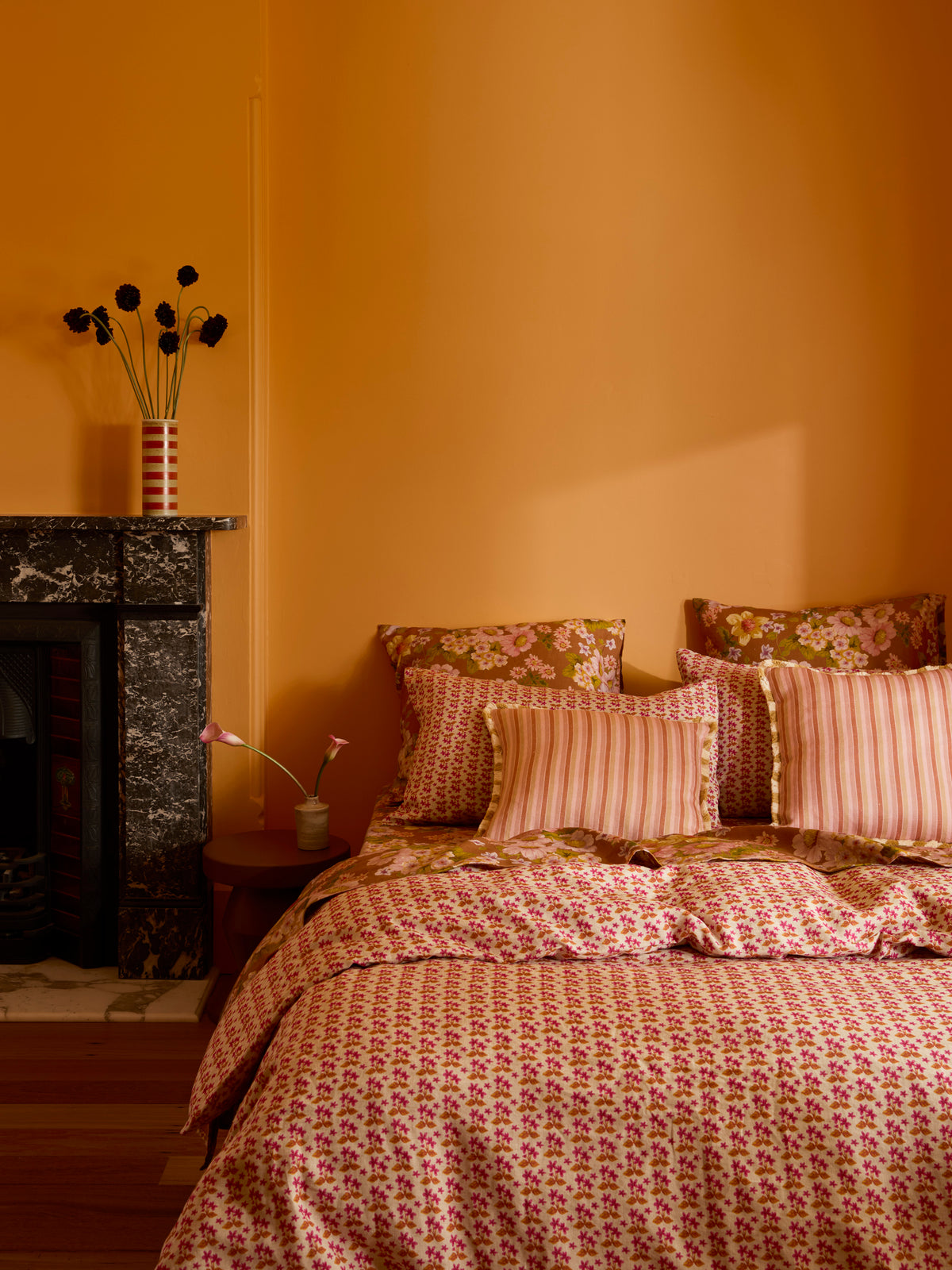 Petit Madeline Pink Linen Quilt Cover