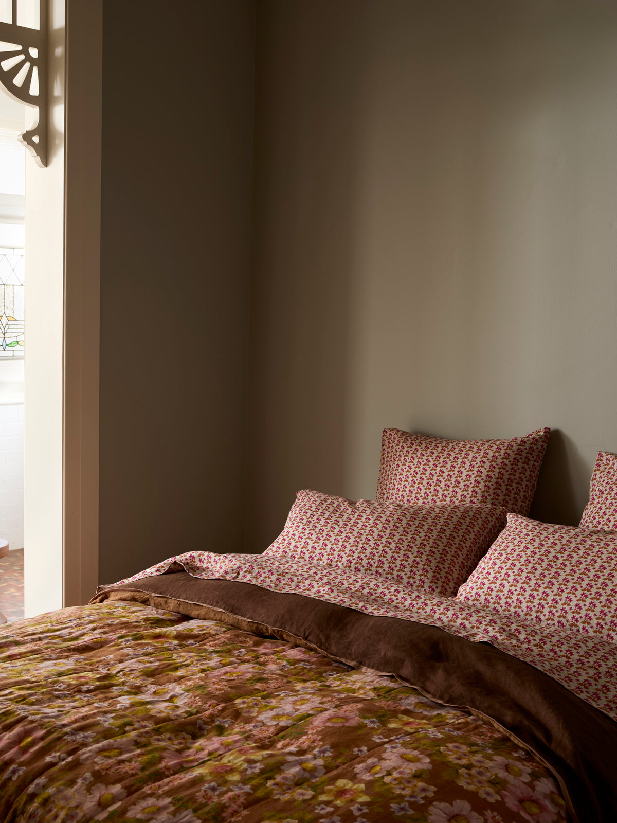 Petit Madeline Pink Linen Standard Pillowcases