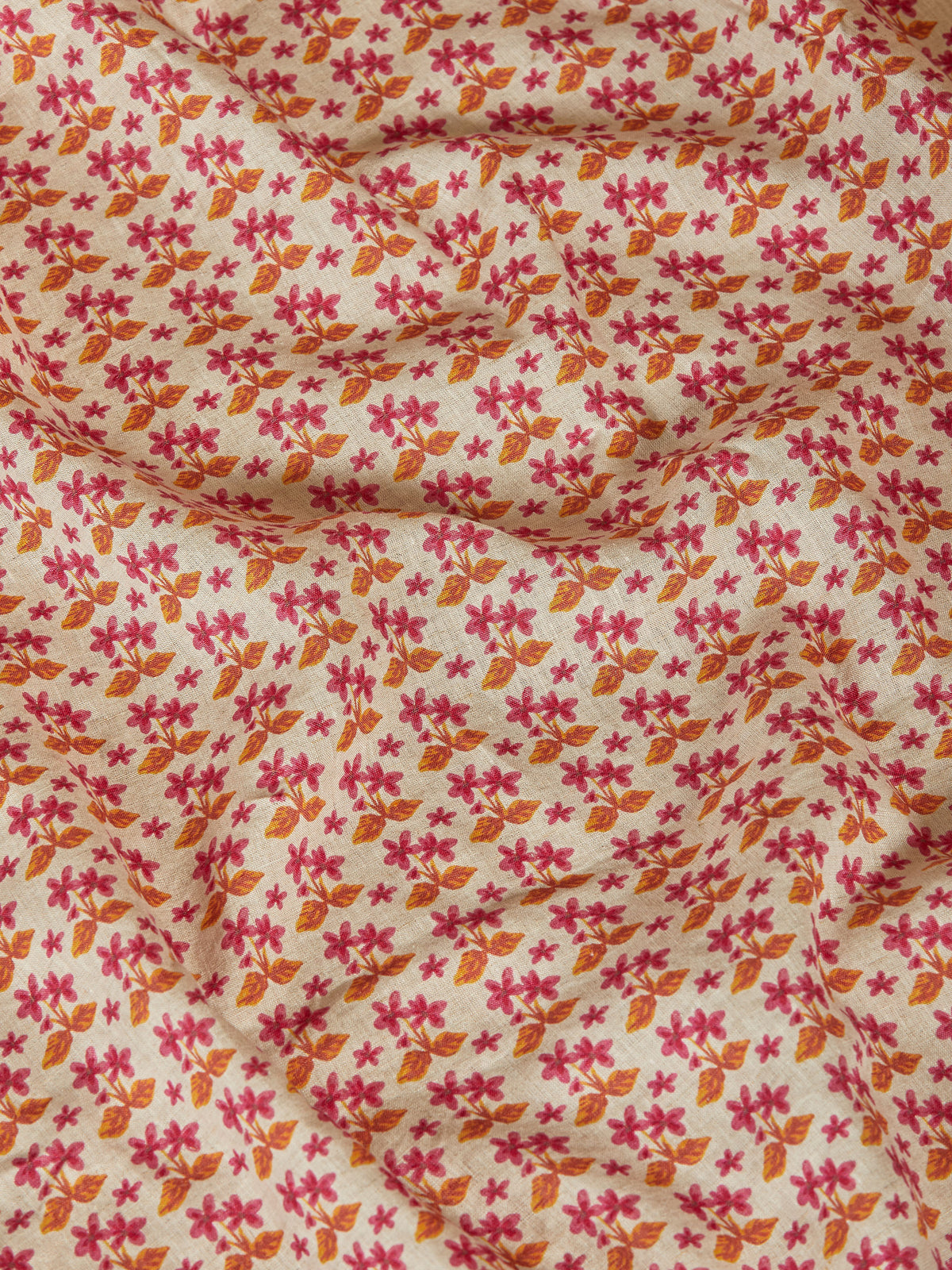 Petit Madeline Pink Linen Fitted Sheet