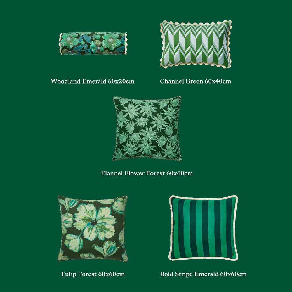The Emerald Curation | Styling Ideas | Five Green Cushions
