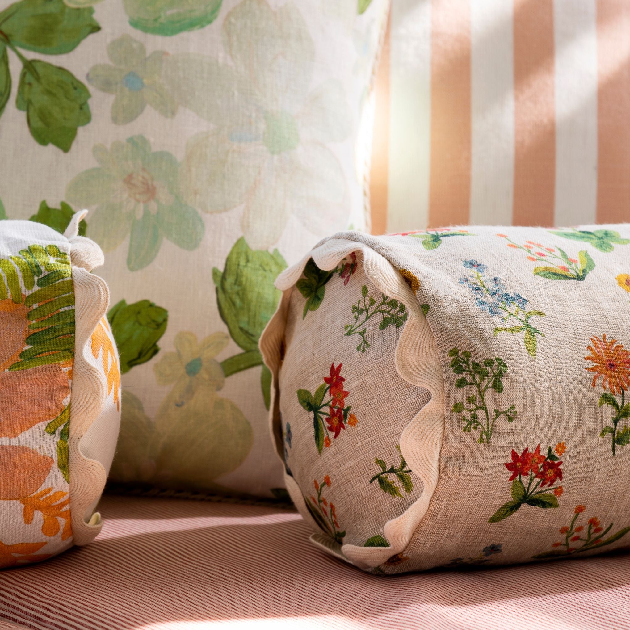 Petite Floral Multi Bolster Cushion Bonnie and Neil