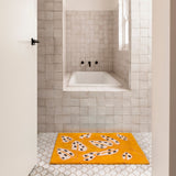 Spotted Begonia Mustard Bath Mat
