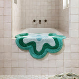 Wave Green Bath Mat