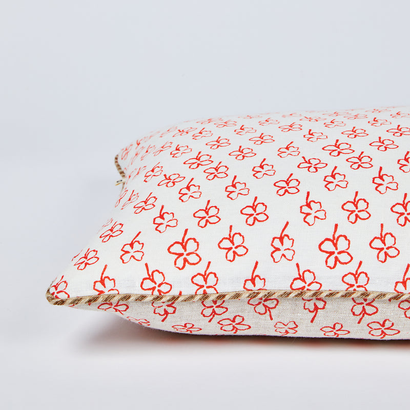 Mini Clover Red 60x40cm Cushion