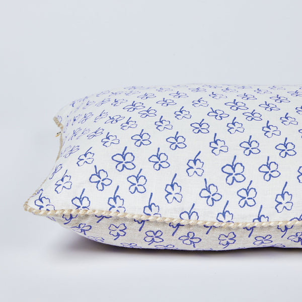 Mini Clover Yves Klein Blue 60x40cm Cushion