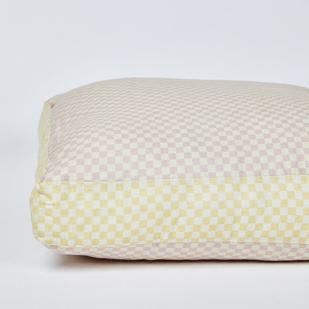 Tiny Checkers Pink Cushion