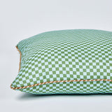 Tiny Checkers Blue Green 50cm Cushion