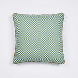 Tiny Checkers Blue Green 50cm Cushion