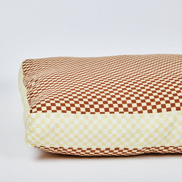 Tiny Checkers Cocoa 50cm Cushion